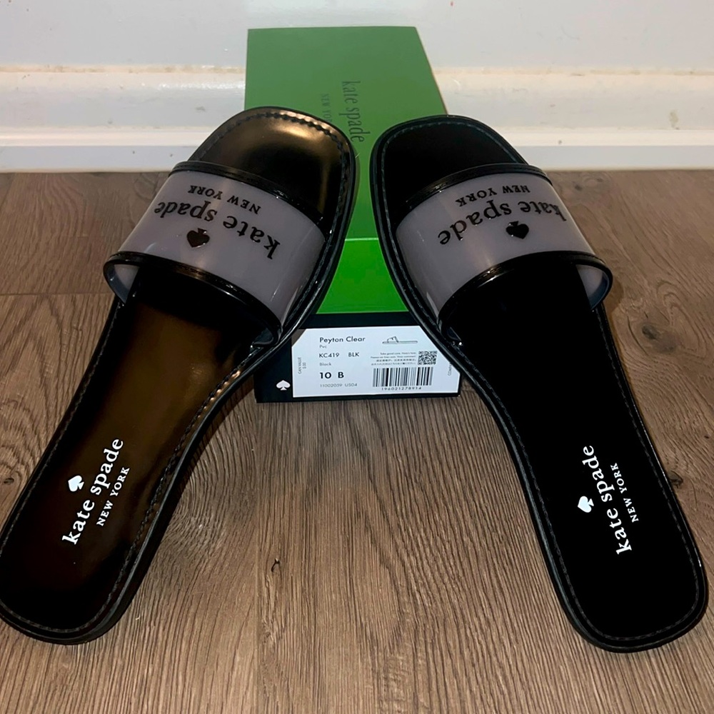 Kate Spade Peyton Clear Sandals Black